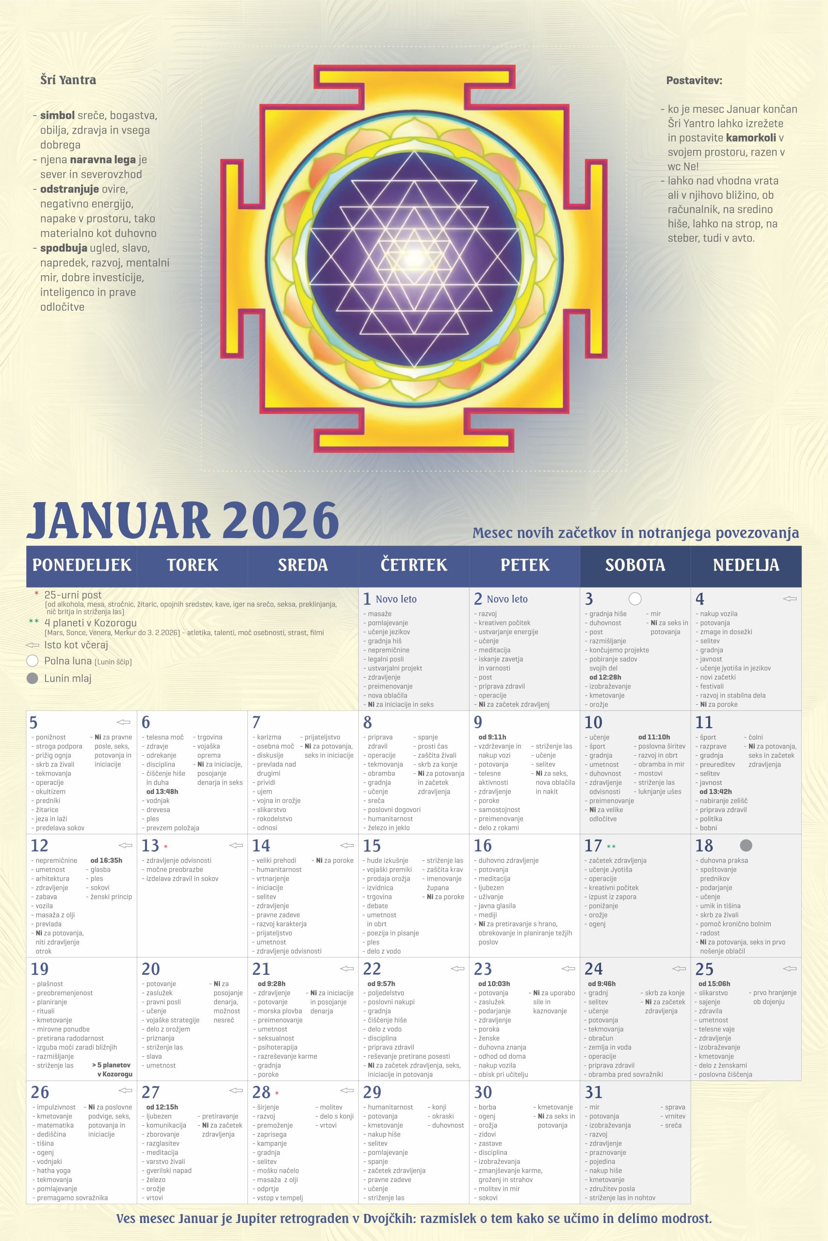 Koledar Ugodnih Trenutkov 2026
