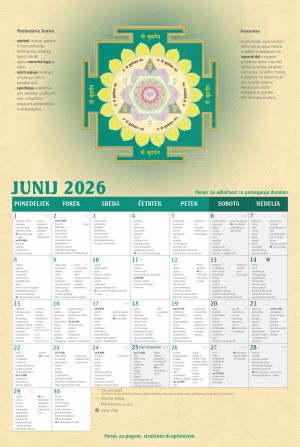 Lunin koledar ugodnih trenutkov - Junij 2026
