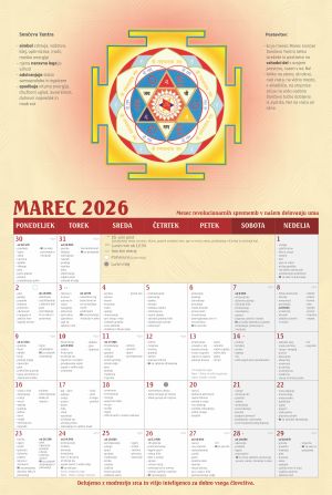 Lunin koledar ugodnih trenutkov - Marec 2026