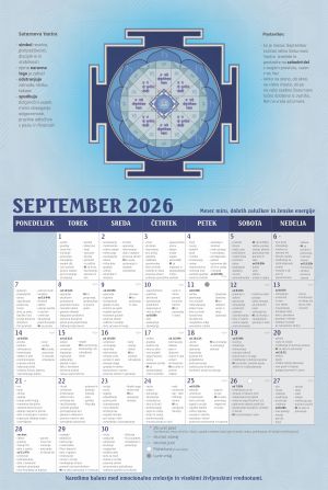 Lunin koledar ugodnih trenutkov - September 2026